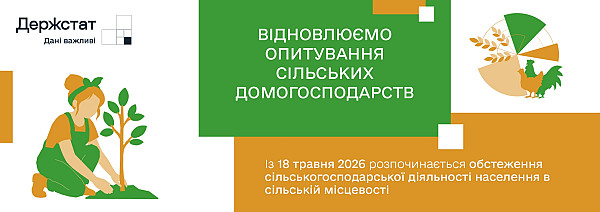 Держстат відновлює опитування сільських домогосподарств